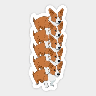 Stack of Corgi Sticker